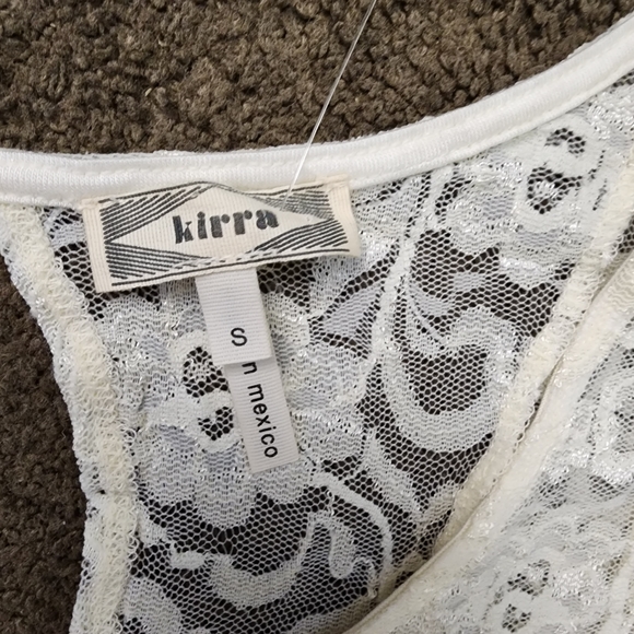 Ivory Floral Lace S/S Top, Women's S - Picture 3 of 13